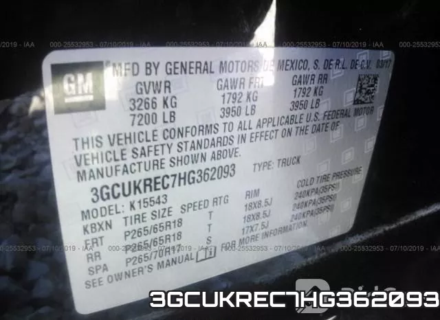 3GCUKREC7HG362093 фото 10