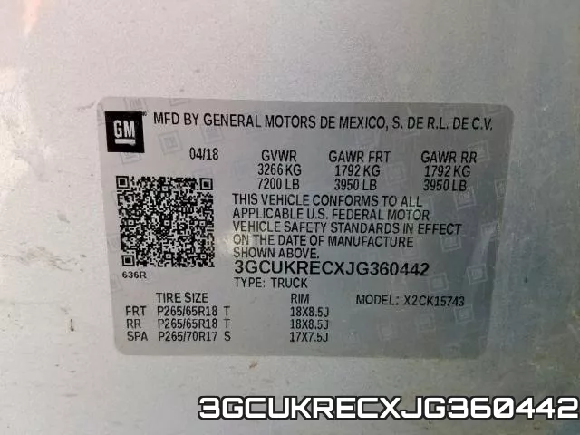 3GCUKRECXJG360442 фото 2