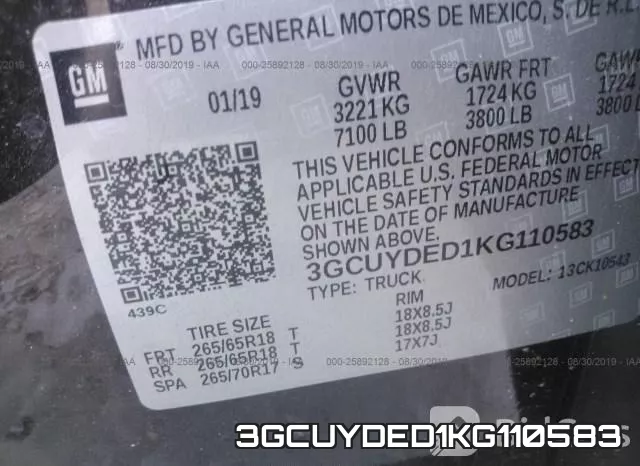 3GCUYDED1KG110583 фото 10