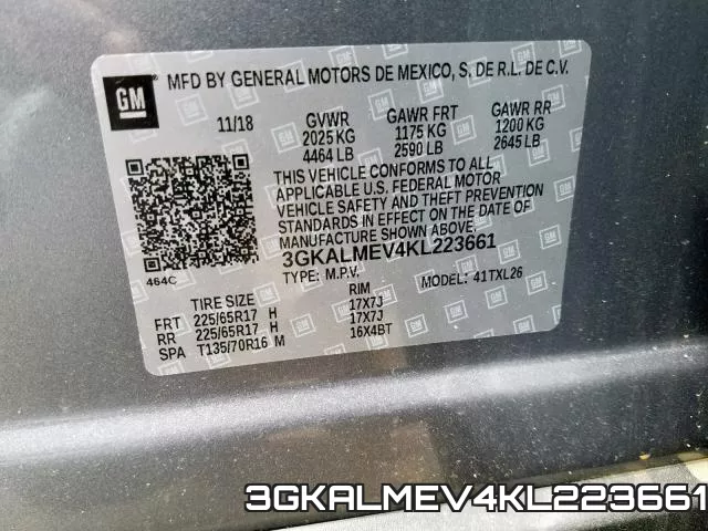 3GKALMEV4KL223661 фото 2