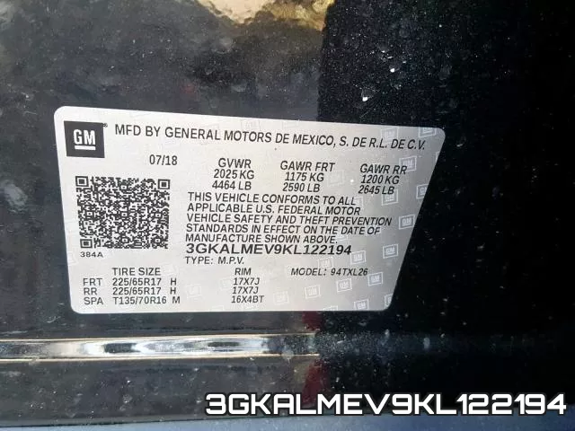 3GKALMEV9KL122194 фото 2