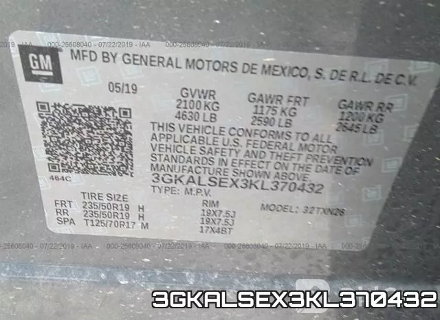 3GKALSEX3KL370432 фото 10