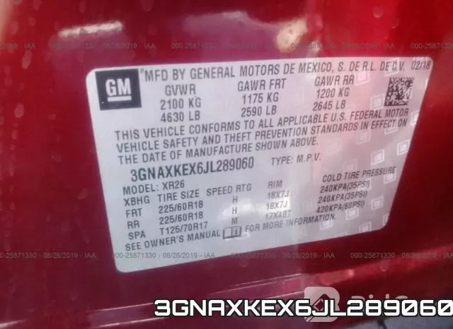 3GNAXKEX6JL289060 фото 10