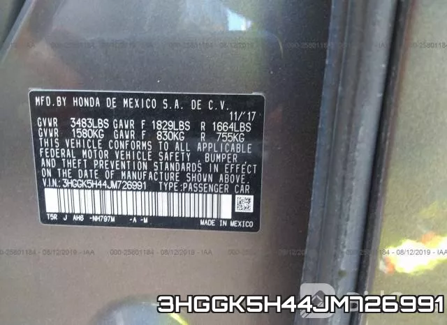 3HGGK5H44JM726991 фото 10