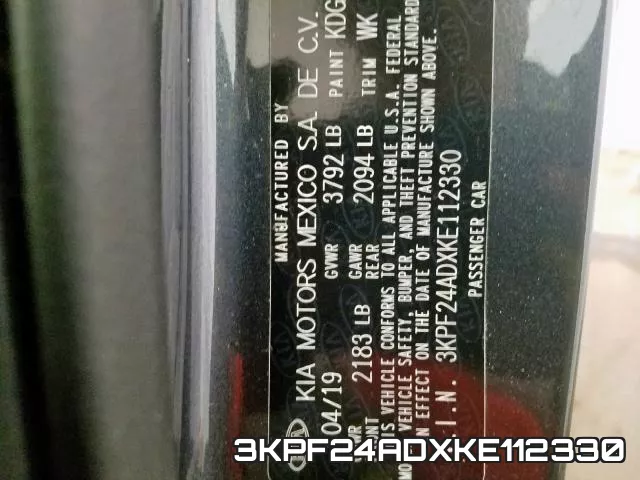 3KPF24ADXKE112330 фото 2