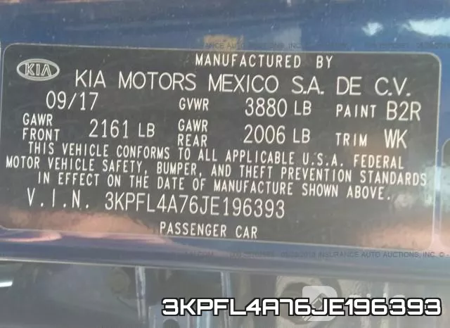 3KPFL4A76JE196393 фото 10
