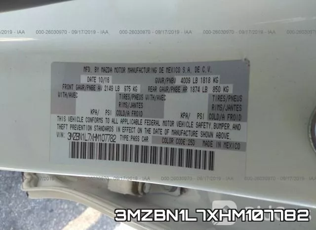 3MZBN1L7XHM107782 фото 10