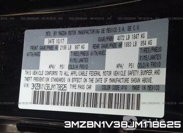 3MZBN1V38JM178625 фото 10