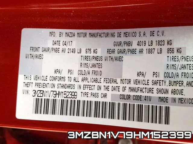 3MZBN1V79HM152399 фото 2