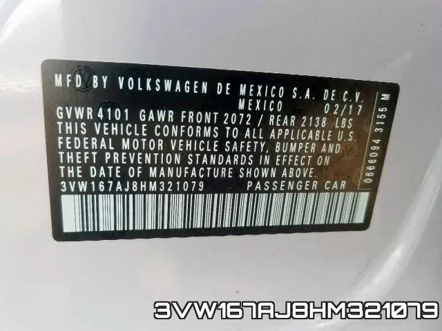 3VW167AJ8HM321079 фото 2