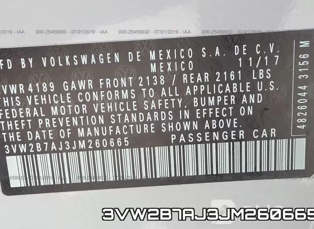 3VW2B7AJ3JM260665 фото 10