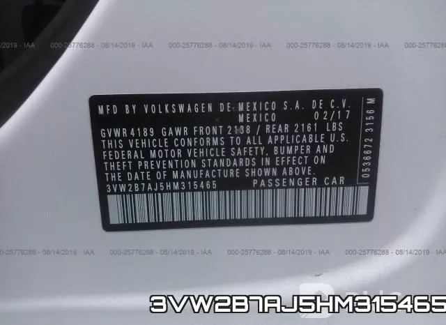 3VW2B7AJ5HM315465 фото 10