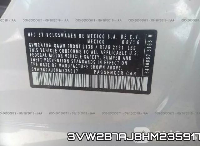 3VW2B7AJ8HM235917 фото 10
