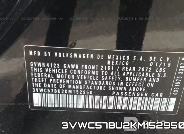 3VWC57BU2KM152950 фото 10