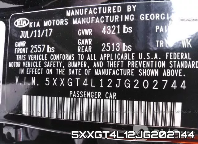 5XXGT4L12JG202744 фото 10