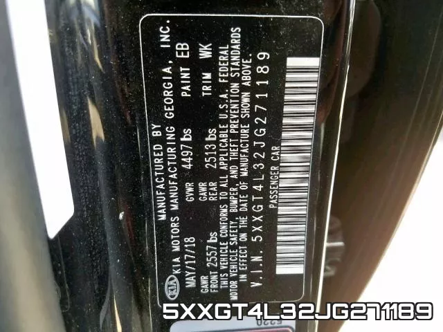 5XXGT4L32JG271189 фото 2