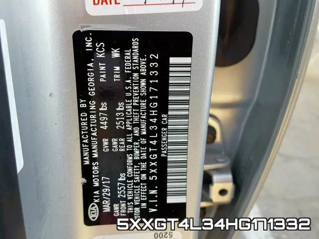 5XXGT4L34HG171332 фото 2