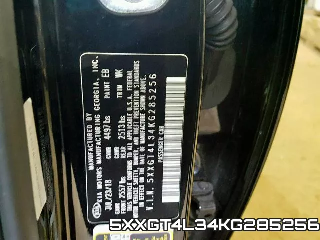 5XXGT4L34KG285256 фото 2