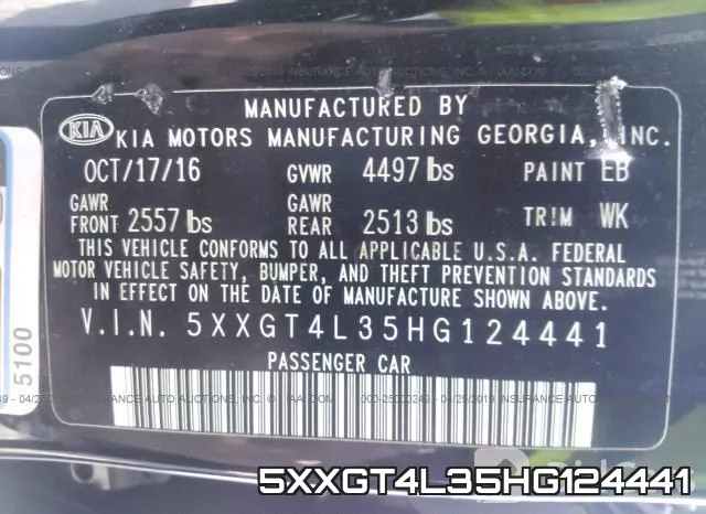 5XXGT4L35HG124441 фото 10