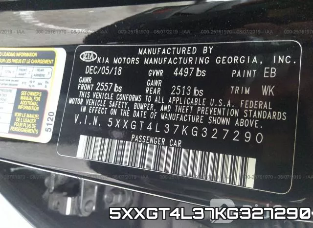 5XXGT4L37KG327290 фото 10