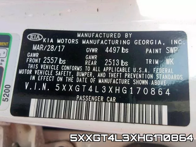5XXGT4L3XHG170864 фото 2