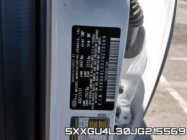 5XXGU4L30JG215569 фото 2