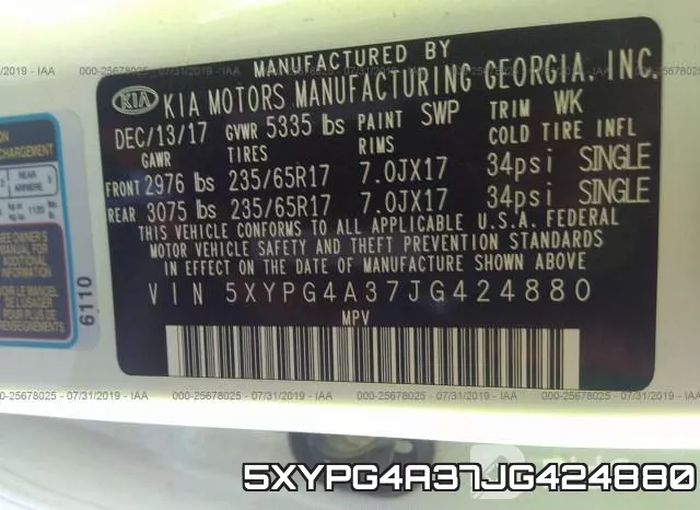 5XYPG4A37JG424880 фото 10