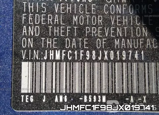 JHMFC1F98JX019741 фото 10