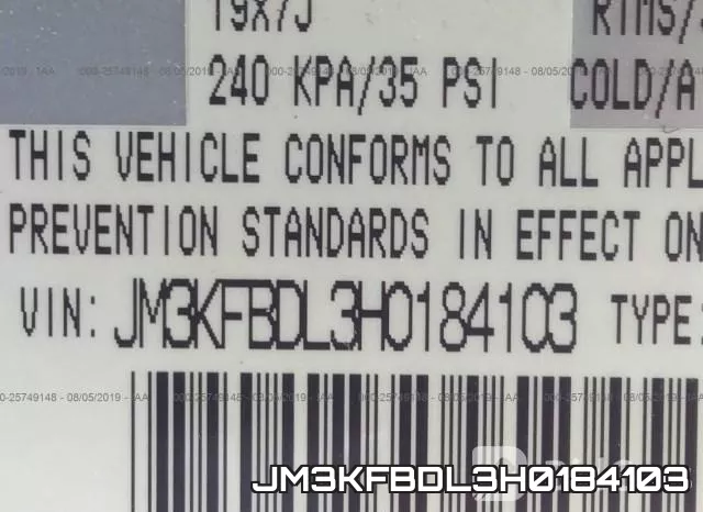 JM3KFBDL3H0184103 фото 10