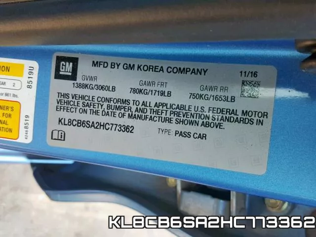 KL8CB6SA2HC773362 фото 2