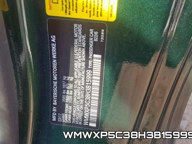 WMWXP5C38H3B15999 фото 2