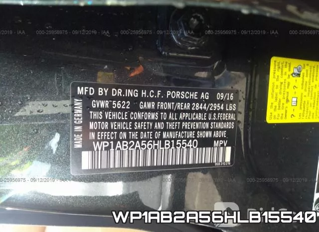 WP1AB2A56HLB15540 фото 10