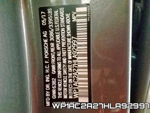 WP1AC2A27HLA92997 фото 2