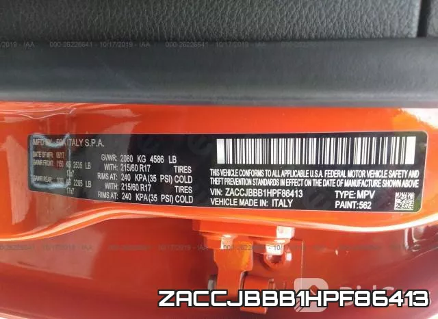ZACCJBBB1HPF86413 фото 10