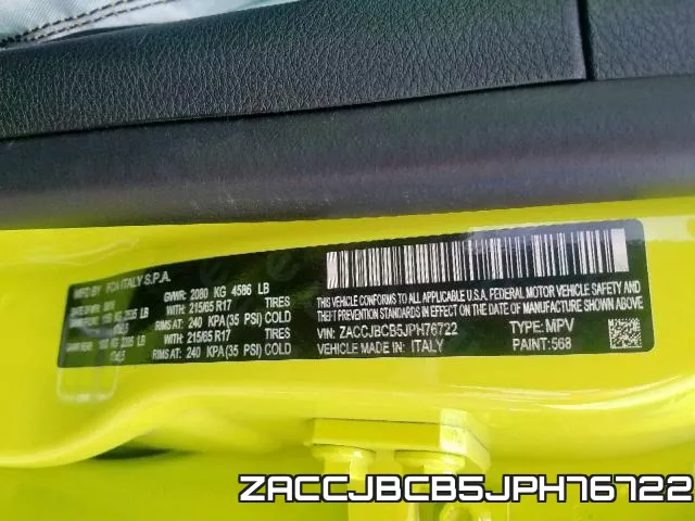 ZACCJBCB5JPH76722 фото 2