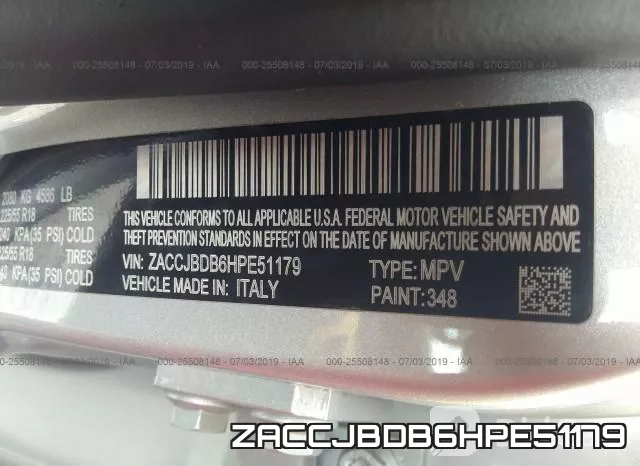 ZACCJBDB6HPE51179 фото 10