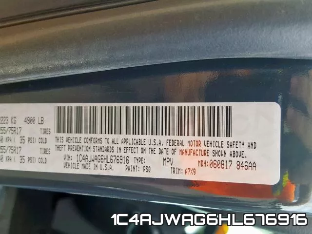 1C4AJWAG6HL676916 фото 2