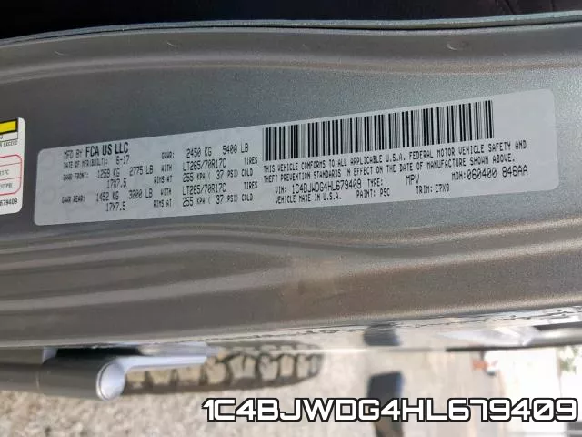 1C4BJWDG4HL679409 фото 2