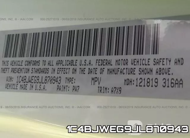 1C4BJWEG9JL870943 фото 9