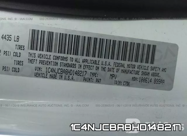 1C4NJCBA8HD148217 фото 10