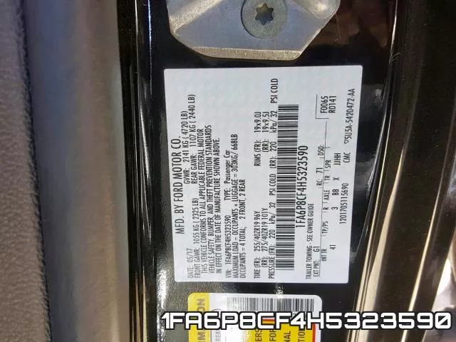 1FA6P8CF4H5323590 фото 2