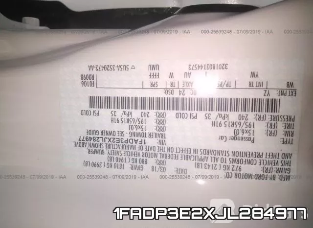 1FADP3E2XJL284977 фото 10