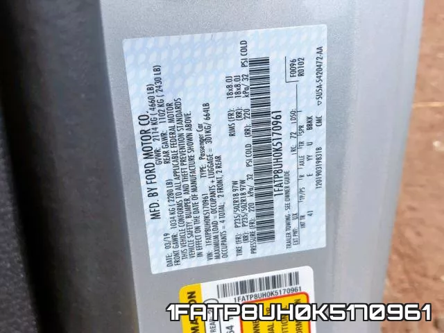 1FATP8UH0K5170961 фото 2