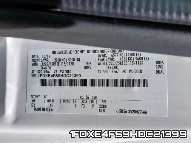 1FDXE4FS9HDC21399 фото 2