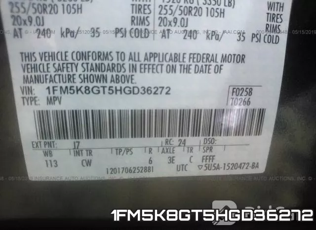 1FM5K8GT5HGD36272 фото 10