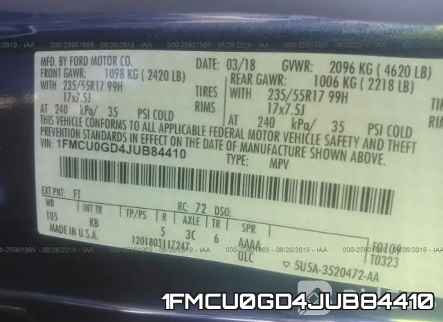 1FMCU0GD4JUB84410 фото 10