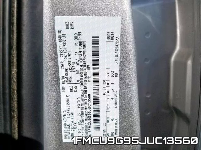 1FMCU9G95JUC13560 фото 2