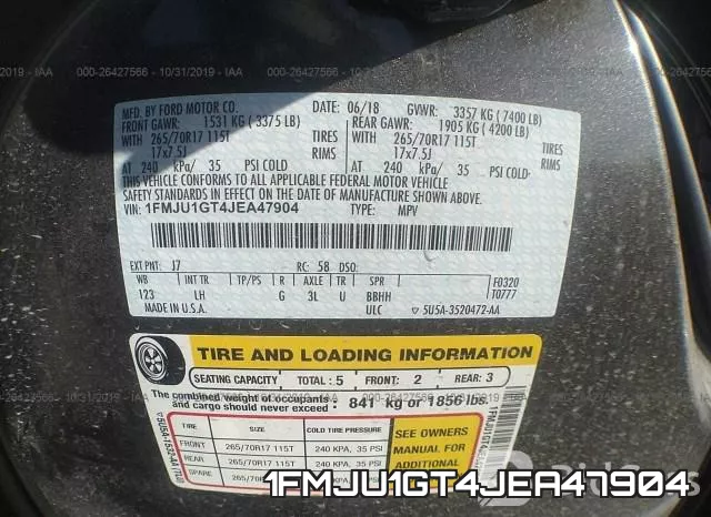 1FMJU1GT4JEA47904 фото 10