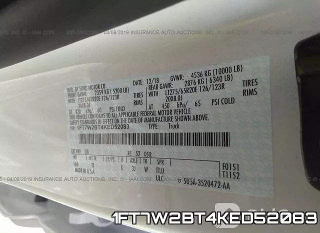 1FT7W2BT4KED52083 фото 10