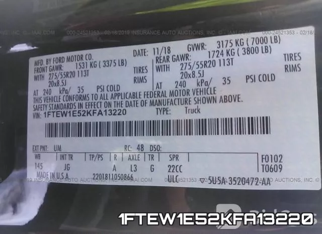 1FTEW1E52KFA13220 фото 10